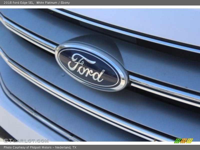 White Platinum / Ebony 2018 Ford Edge SEL