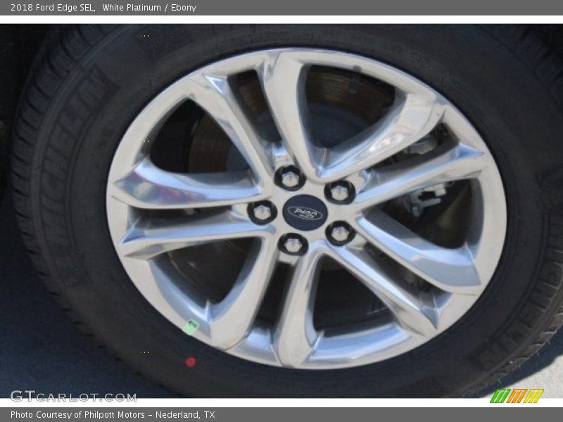 White Platinum / Ebony 2018 Ford Edge SEL