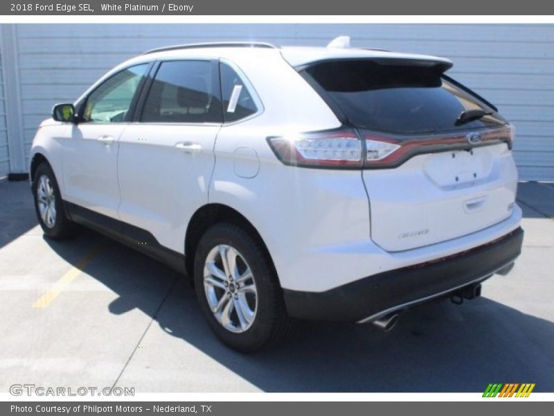 White Platinum / Ebony 2018 Ford Edge SEL