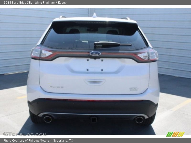 White Platinum / Ebony 2018 Ford Edge SEL