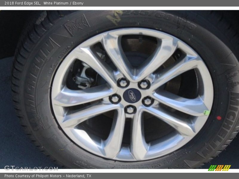 White Platinum / Ebony 2018 Ford Edge SEL