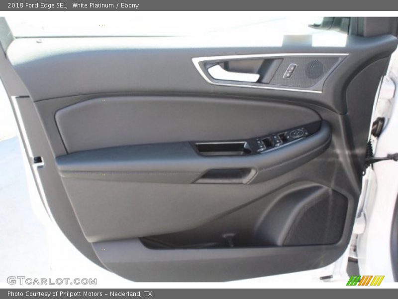 White Platinum / Ebony 2018 Ford Edge SEL