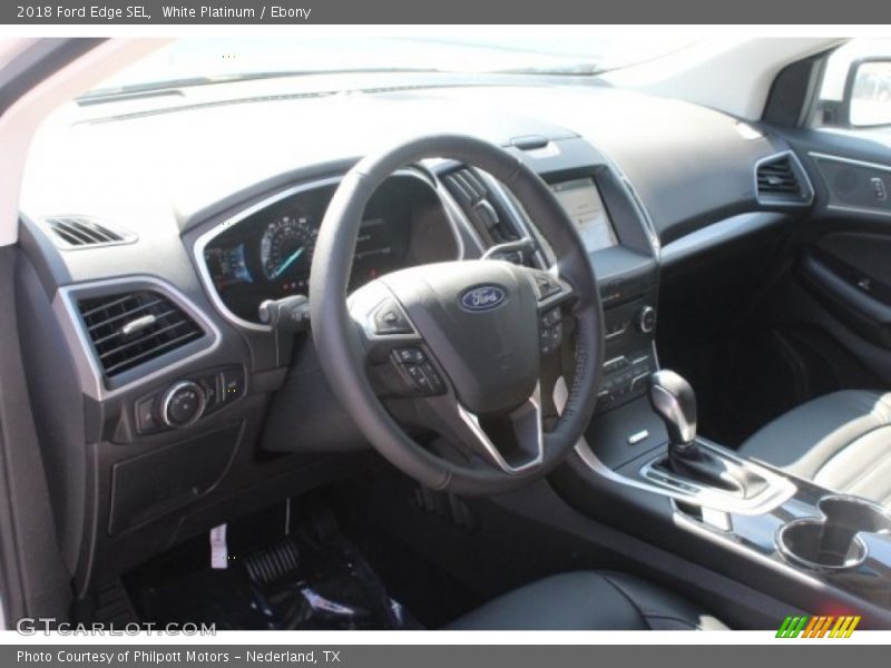 White Platinum / Ebony 2018 Ford Edge SEL