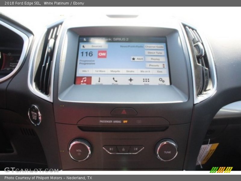 White Platinum / Ebony 2018 Ford Edge SEL