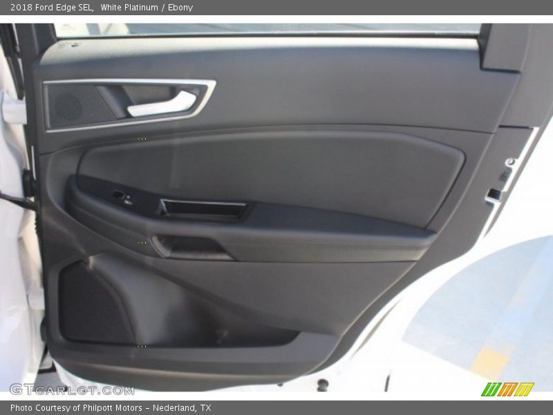 White Platinum / Ebony 2018 Ford Edge SEL