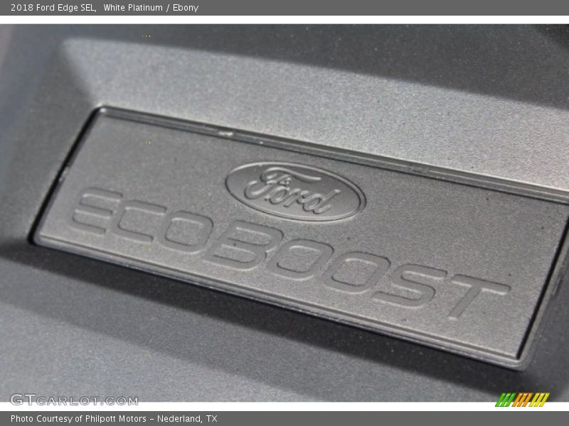 White Platinum / Ebony 2018 Ford Edge SEL
