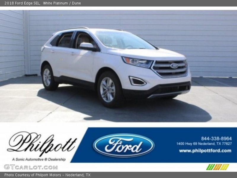White Platinum / Dune 2018 Ford Edge SEL
