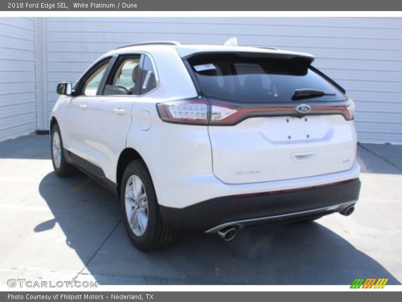 White Platinum / Dune 2018 Ford Edge SEL