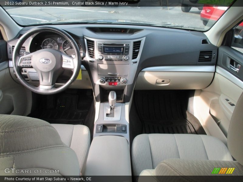 Crystal Black Silica / Warm Ivory 2012 Subaru Outback 2.5i Premium