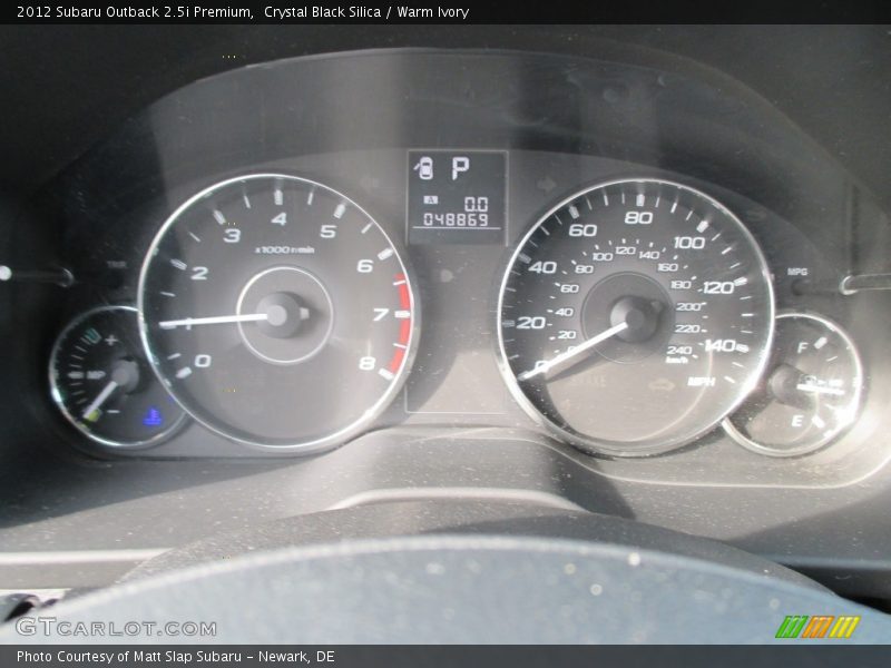 Crystal Black Silica / Warm Ivory 2012 Subaru Outback 2.5i Premium