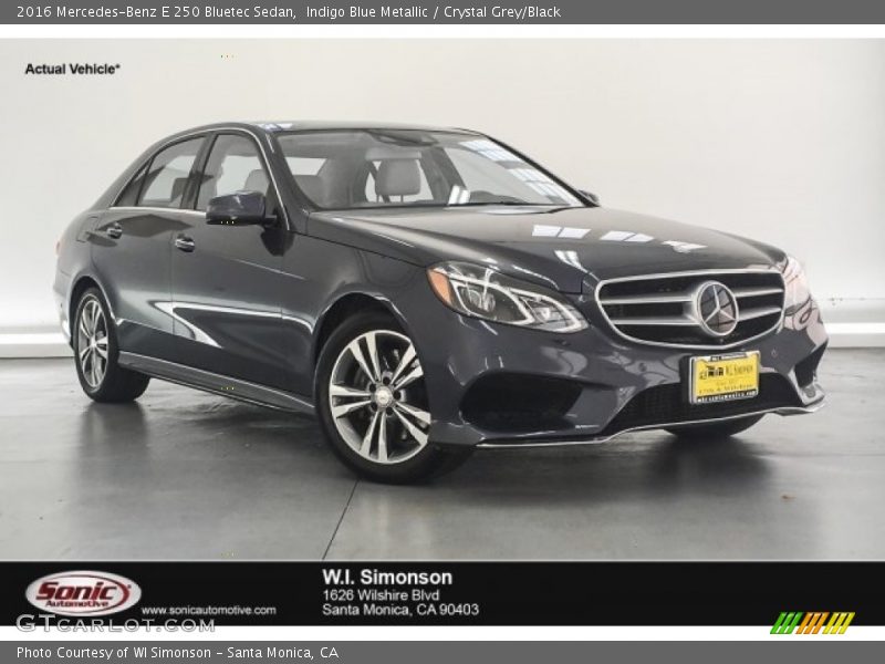 Indigo Blue Metallic / Crystal Grey/Black 2016 Mercedes-Benz E 250 Bluetec Sedan