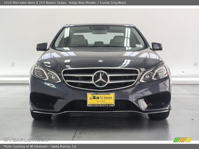 Indigo Blue Metallic / Crystal Grey/Black 2016 Mercedes-Benz E 250 Bluetec Sedan