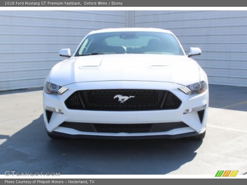 Oxford White / Ebony 2018 Ford Mustang GT Premium Fastback