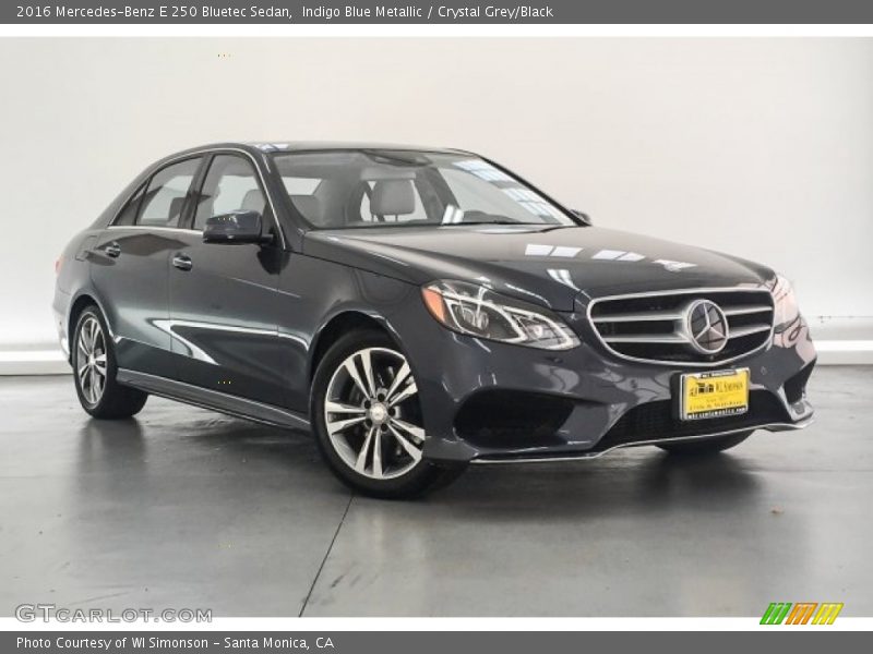 Indigo Blue Metallic / Crystal Grey/Black 2016 Mercedes-Benz E 250 Bluetec Sedan