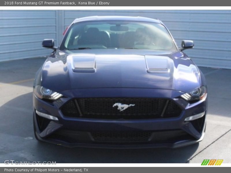 Kona Blue / Ebony 2018 Ford Mustang GT Premium Fastback