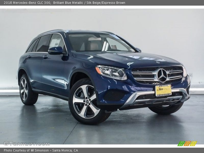 Brilliant Blue Metallic / Silk Beige/Espresso Brown 2018 Mercedes-Benz GLC 300