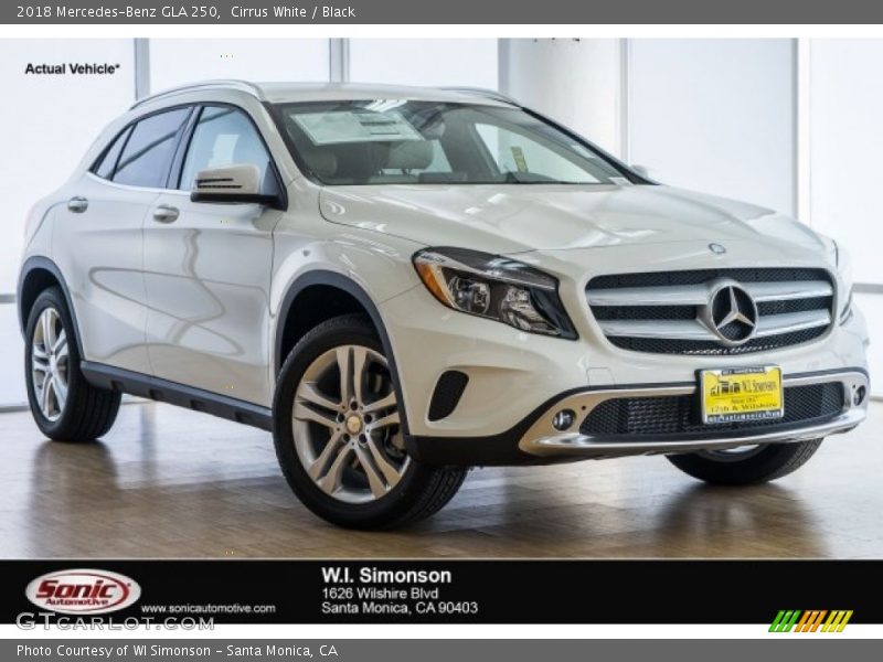Cirrus White / Black 2018 Mercedes-Benz GLA 250