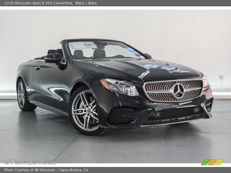 Black / Black 2018 Mercedes-Benz E 400 Convertible