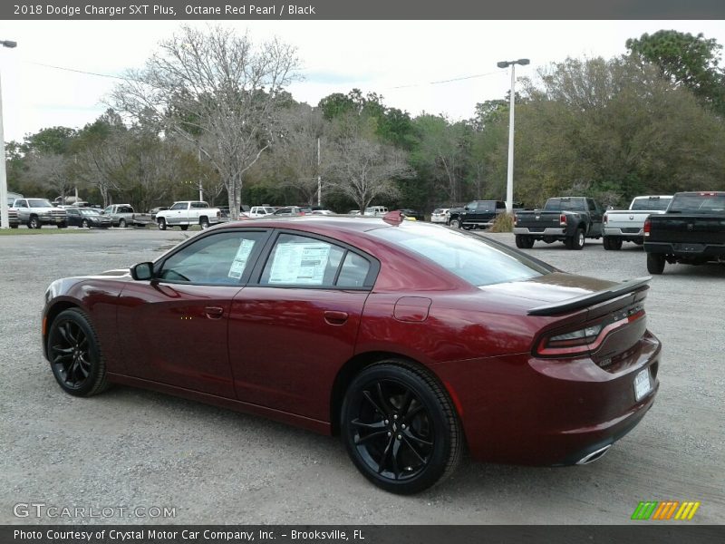 Octane Red Pearl / Black 2018 Dodge Charger SXT Plus