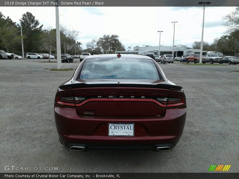 Octane Red Pearl / Black 2018 Dodge Charger SXT Plus