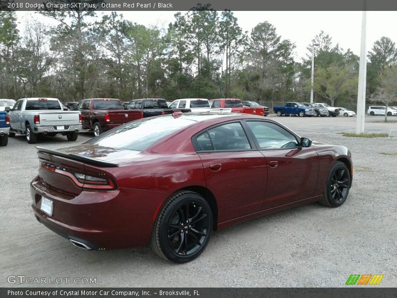 Octane Red Pearl / Black 2018 Dodge Charger SXT Plus