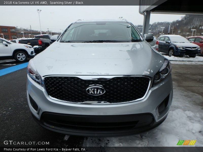 Sparkling Silver / Black 2018 Kia Sorento LX V6 AWD