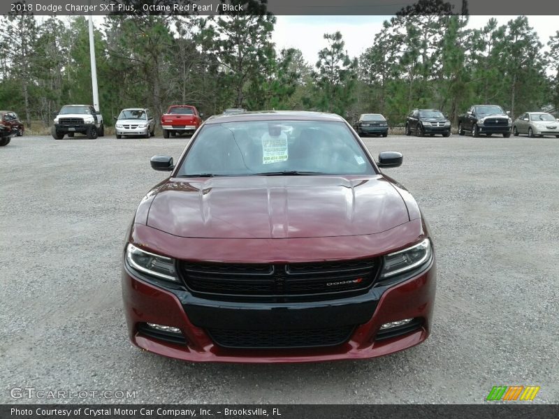 Octane Red Pearl / Black 2018 Dodge Charger SXT Plus
