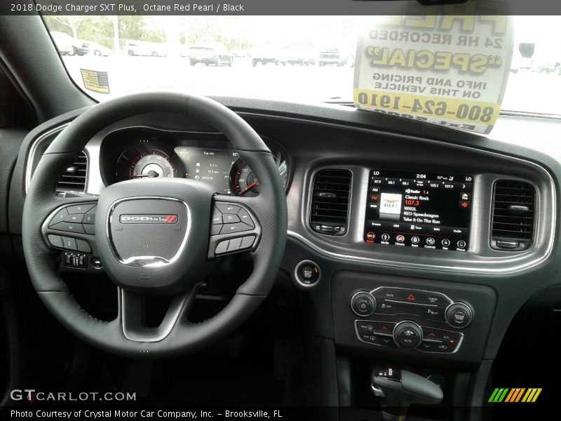 Octane Red Pearl / Black 2018 Dodge Charger SXT Plus