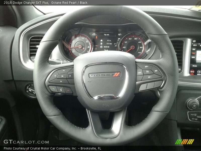 Octane Red Pearl / Black 2018 Dodge Charger SXT Plus