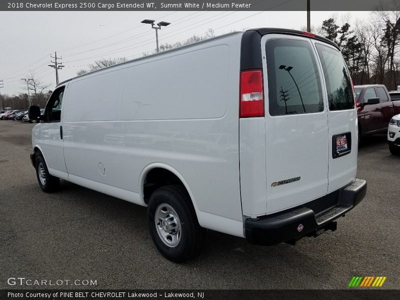 Summit White / Medium Pewter 2018 Chevrolet Express 2500 Cargo Extended WT