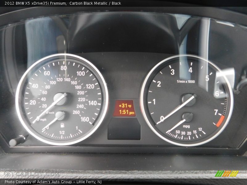 Carbon Black Metallic / Black 2012 BMW X5 xDrive35i Premium