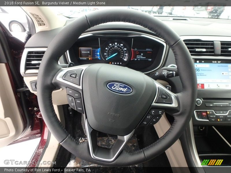 Burgundy Velvet / Medium Light Stone 2018 Ford Fusion SE