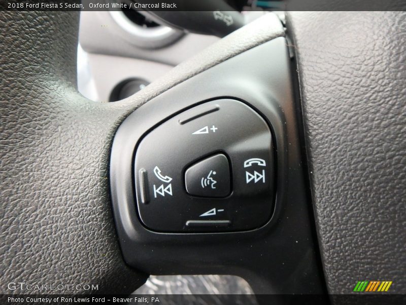 Oxford White / Charcoal Black 2018 Ford Fiesta S Sedan