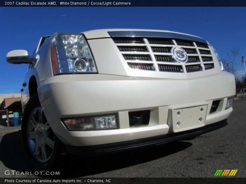 White Diamond / Cocoa/Light Cashmere 2007 Cadillac Escalade AWD