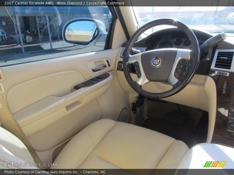 White Diamond / Cocoa/Light Cashmere 2007 Cadillac Escalade AWD