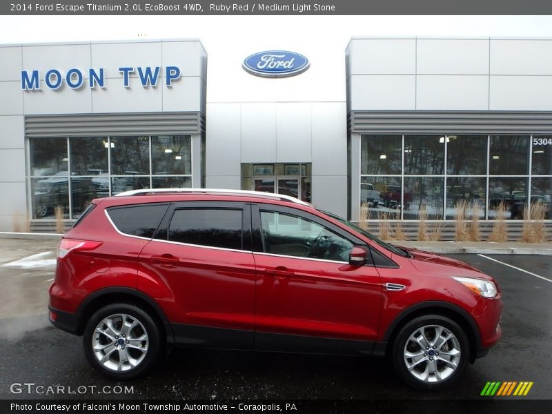 Ruby Red / Medium Light Stone 2014 Ford Escape Titanium 2.0L EcoBoost 4WD