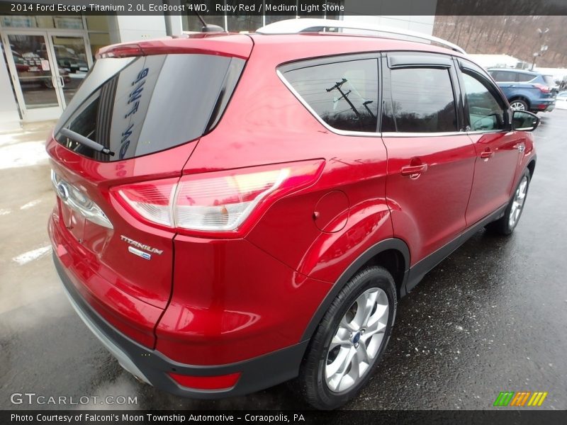 Ruby Red / Medium Light Stone 2014 Ford Escape Titanium 2.0L EcoBoost 4WD