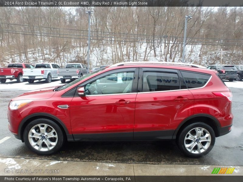 Ruby Red / Medium Light Stone 2014 Ford Escape Titanium 2.0L EcoBoost 4WD