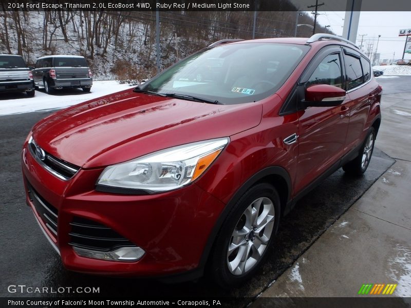 Ruby Red / Medium Light Stone 2014 Ford Escape Titanium 2.0L EcoBoost 4WD