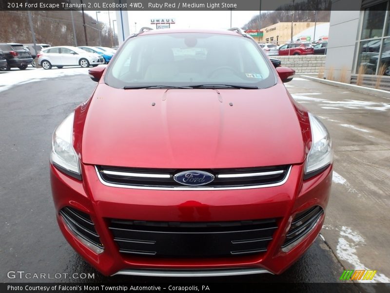 Ruby Red / Medium Light Stone 2014 Ford Escape Titanium 2.0L EcoBoost 4WD