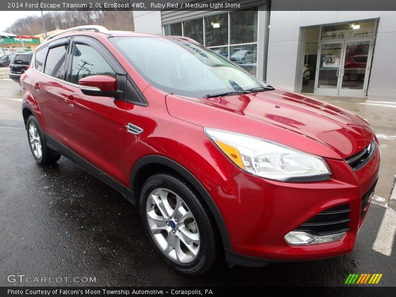 Ruby Red / Medium Light Stone 2014 Ford Escape Titanium 2.0L EcoBoost 4WD