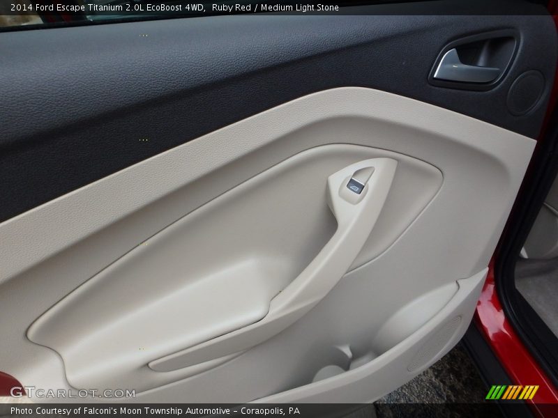 Ruby Red / Medium Light Stone 2014 Ford Escape Titanium 2.0L EcoBoost 4WD