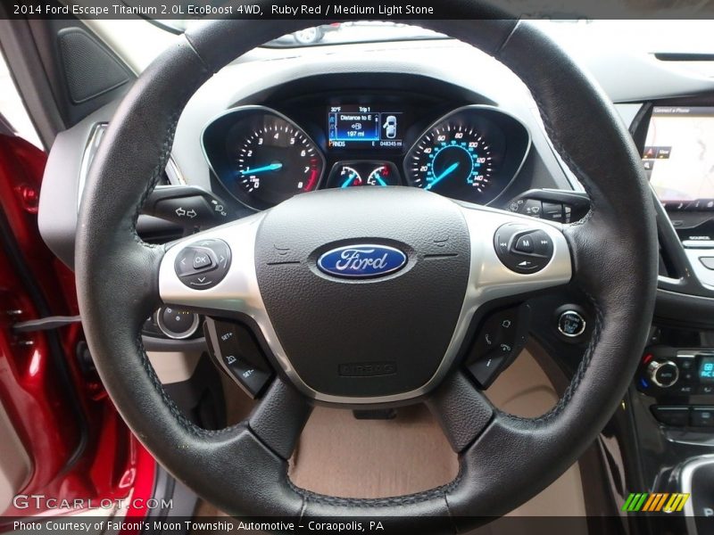 Ruby Red / Medium Light Stone 2014 Ford Escape Titanium 2.0L EcoBoost 4WD