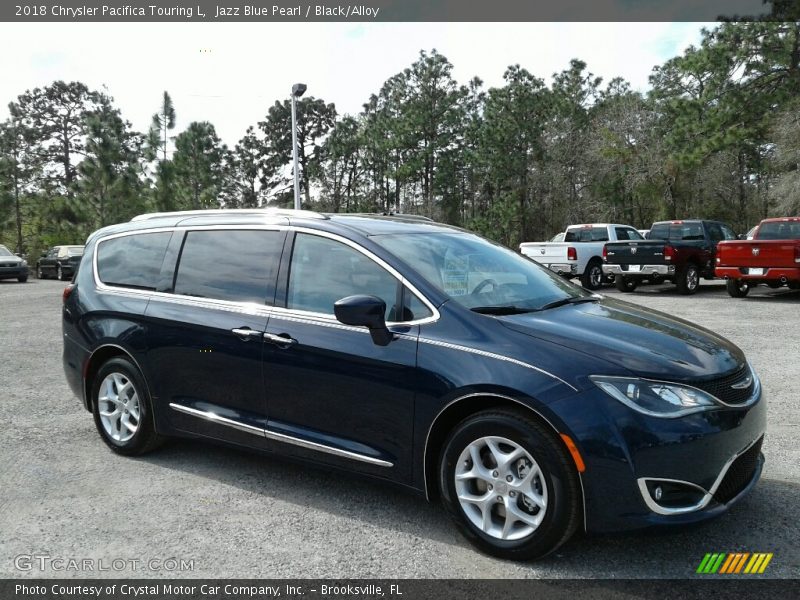 Jazz Blue Pearl / Black/Alloy 2018 Chrysler Pacifica Touring L