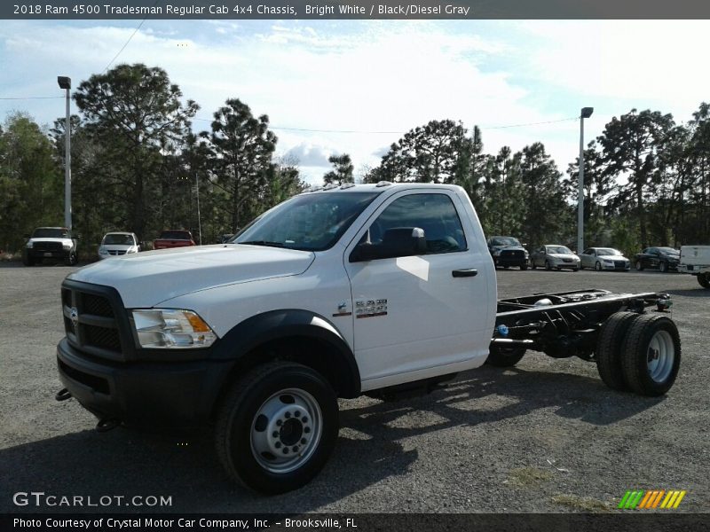 Bright White / Black/Diesel Gray 2018 Ram 4500 Tradesman Regular Cab 4x4 Chassis