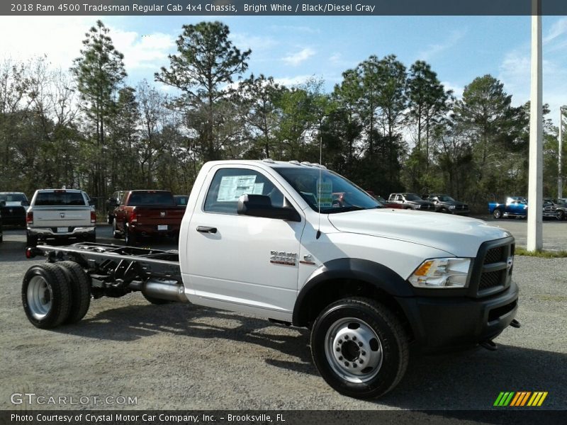 Bright White / Black/Diesel Gray 2018 Ram 4500 Tradesman Regular Cab 4x4 Chassis