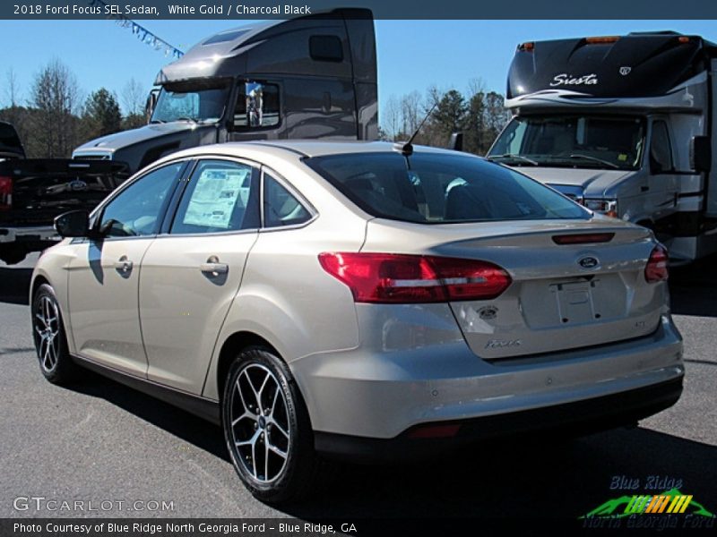 White Gold / Charcoal Black 2018 Ford Focus SEL Sedan