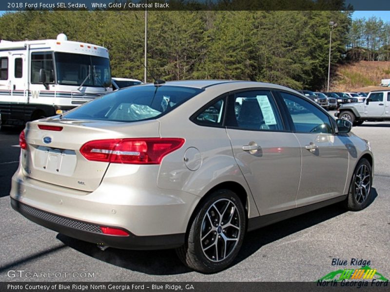 White Gold / Charcoal Black 2018 Ford Focus SEL Sedan