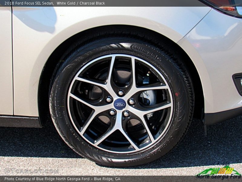 White Gold / Charcoal Black 2018 Ford Focus SEL Sedan