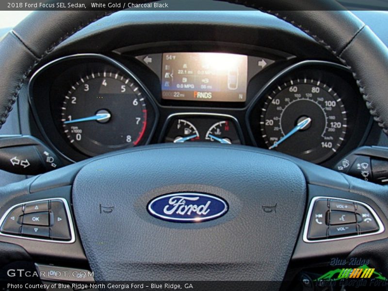 White Gold / Charcoal Black 2018 Ford Focus SEL Sedan
